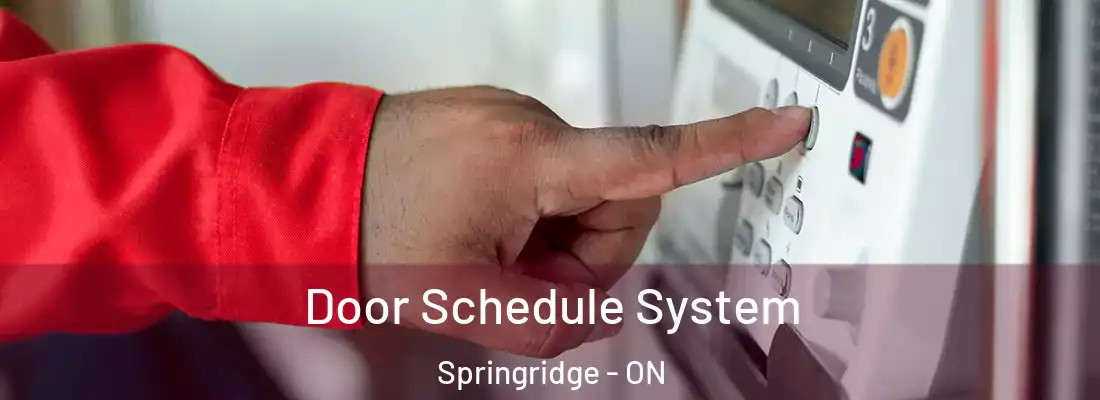  Door Schedule System Springridge - ON